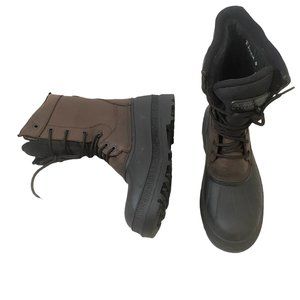 Kamik Mens Assurance Winter Boots Size 9 Black Brown Insulated Waterproof